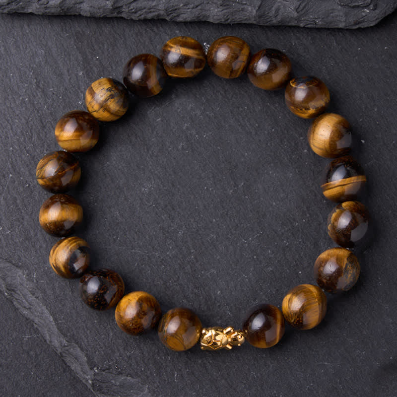 Buddha Stones Natural Tiger Eye Turtle Accessories Courage Beads Bracelet - image 16