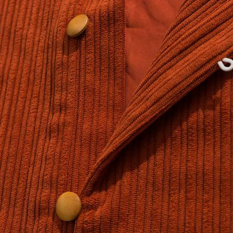 Buddha Stones Fall Winter Casual Tang Style Mandarin Collar Button-Up Solid Men's Jackets - image 7