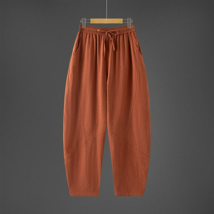 Buddha Stones Spring Fall Casual Minimalist Drawstring Solid Long Pants Men's Harem Pants With Pockets - Peru - US/UK/AU46，EU56 (5XL) - image 9