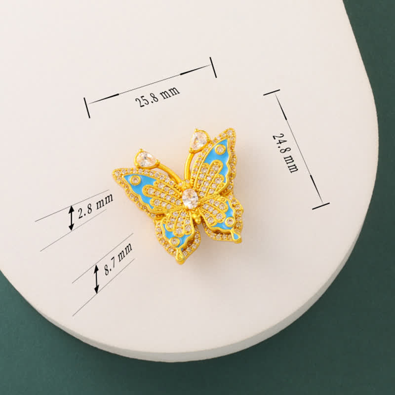 Buddha Stones Gold Plated Brass Butterfly Transformation Pendant Necklace - image 11