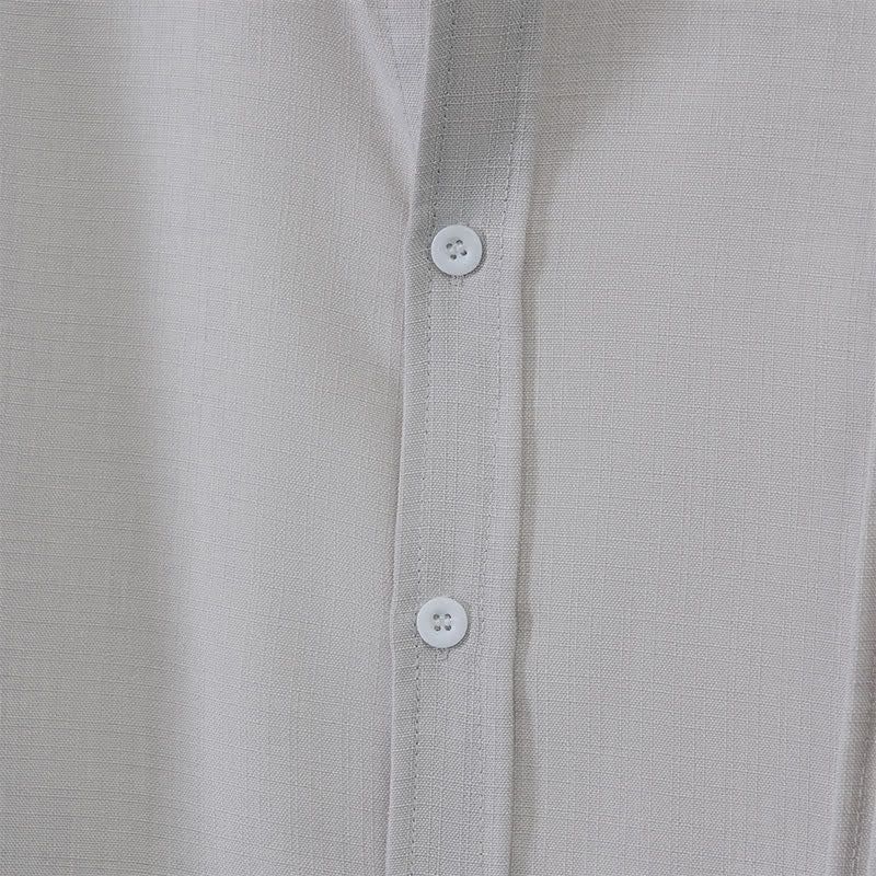 Buddha Stones Fall Tang Style Casual Mandarin Collar Button-Up Solid Men's Long Sleeve Shirts - image 12