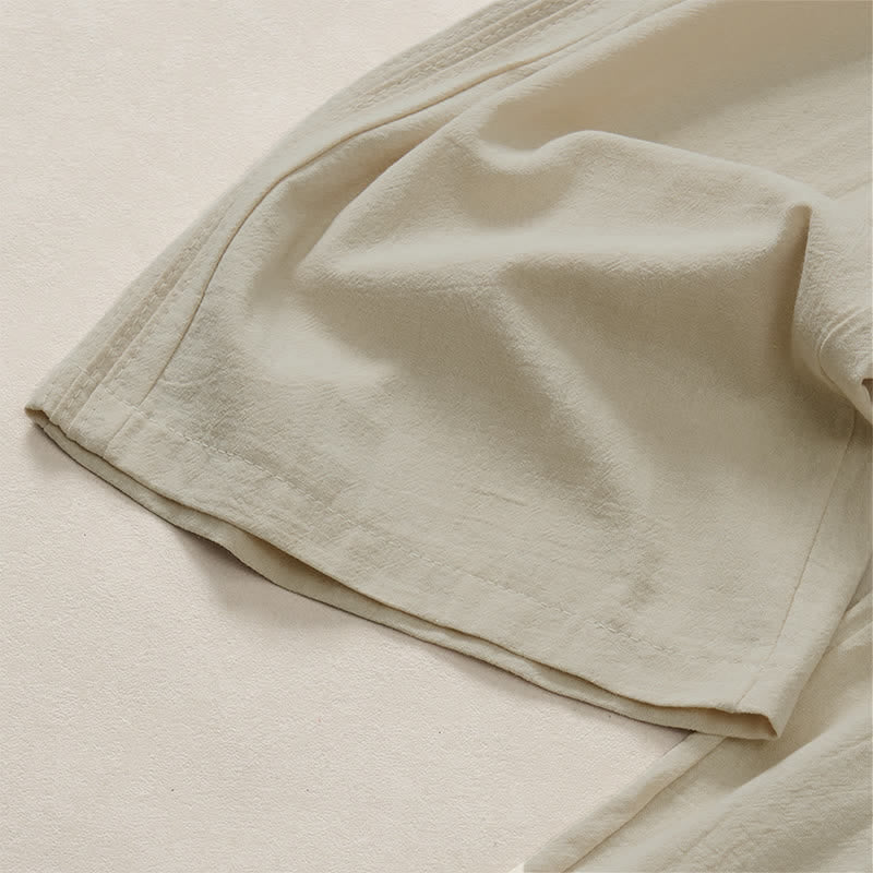 Buddha Stones Spring Summer Fall Casual Minimalist Solid Cropped Pants Women's Straight Leg Pants With Pocket - image 6