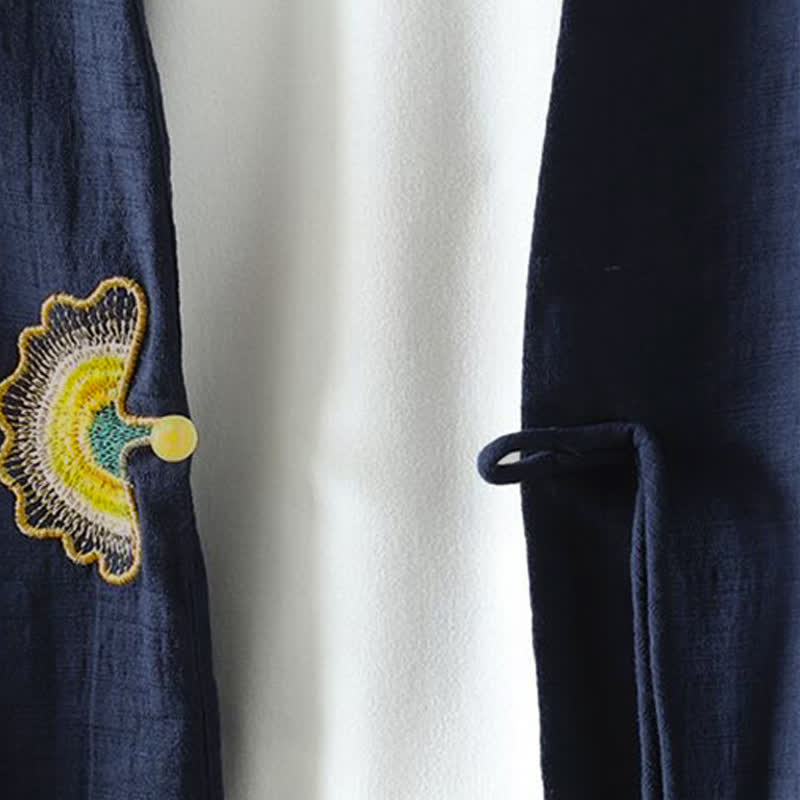 Buddha Stones Spring Summer Casual Minimalist Drawstring Embroidery Solid Women's Long Sleeve Shirts - image 6