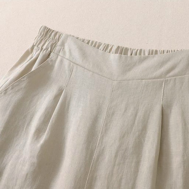 Buddha Stones Spring Fall Classic Simple Solid Cropped Pants Women's Straight Leg Pants With Pocket - image 2