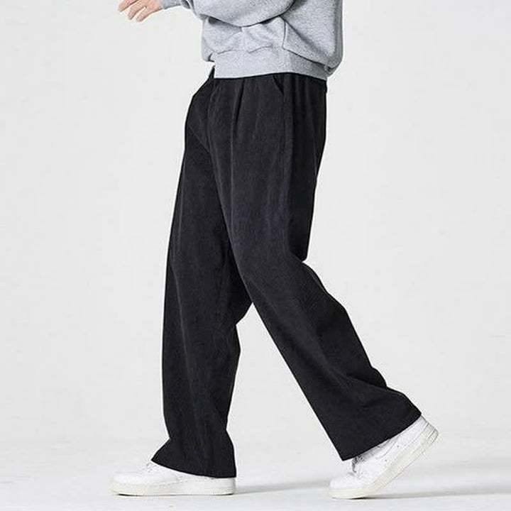 Buddha Stones Fall Winter Casual Solid Zipper Design Ankle Pants Men's Straight Leg Pants With Pocket - image 11
