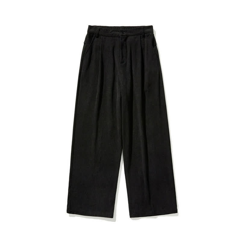 Buddha Stones Fall Winter Casual Solid Zipper Design Ankle Pants Men's Straight Leg Pants With Pocket - image 12