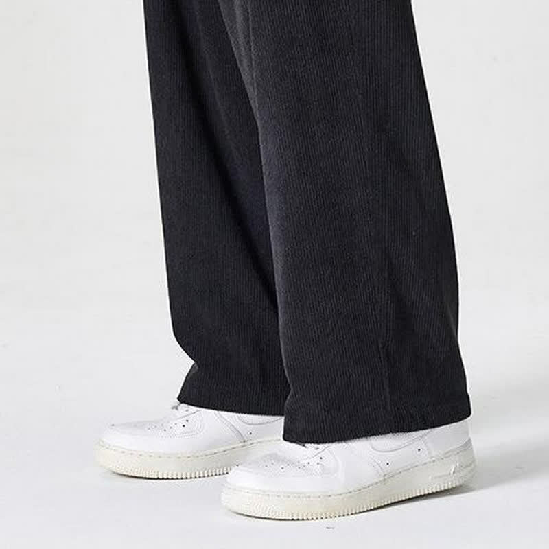Buddha Stones Fall Winter Casual Solid Zipper Design Ankle Pants Men's Straight Leg Pants With Pocket - image 16