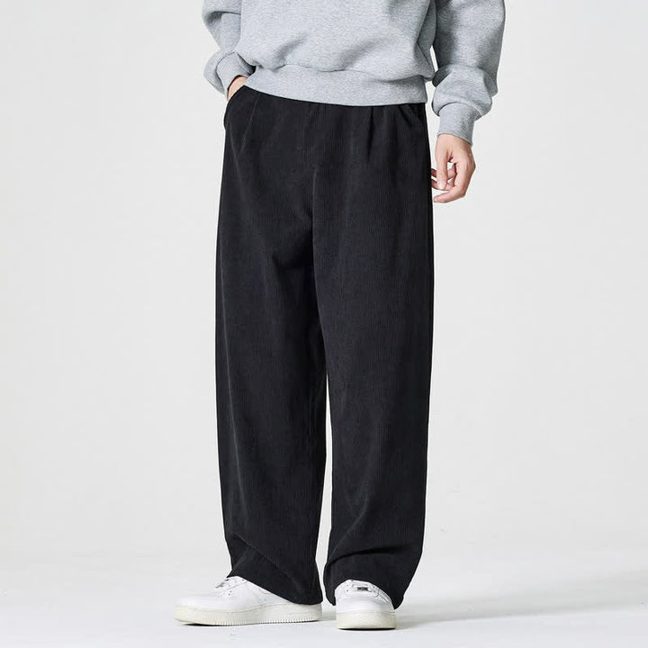 Buddha Stones Fall Winter Casual Solid Zipper Design Ankle Pants Men's Straight Leg Pants With Pocket - image 10