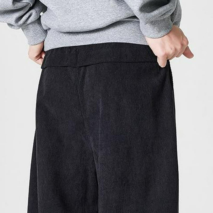 Buddha Stones Fall Winter Casual Solid Zipper Design Ankle Pants Men's Straight Leg Pants With Pocket - image 15