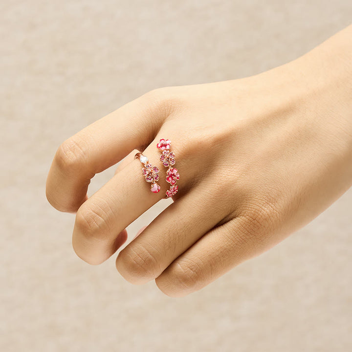 Buddha Stones Copper Peach Blossom Balance Open Ring - image 4