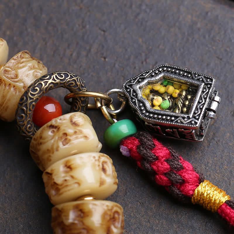 Buddha Stones Tibetan Bone Beads Lord of the Corpse Forest Protection Bracelet - image 2