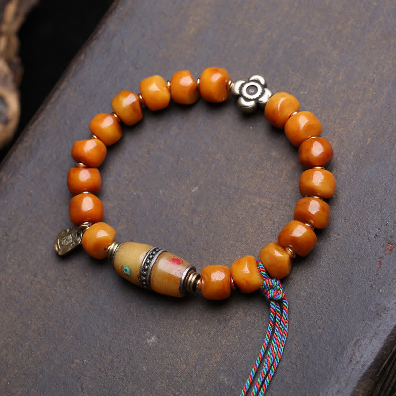 Buddha Stones Bone Beads Lord of the Corpse Forest Strength and Protection Bracelet - Zakiram - 10×7mm - image 3