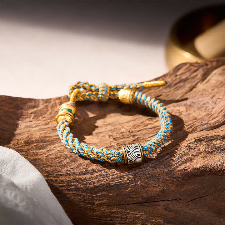 Buddha Stones Hand-Woven Om Mani Padme Hum Five Elements Wuxing Wisdom Tibetan Braided Bracelet - image 27