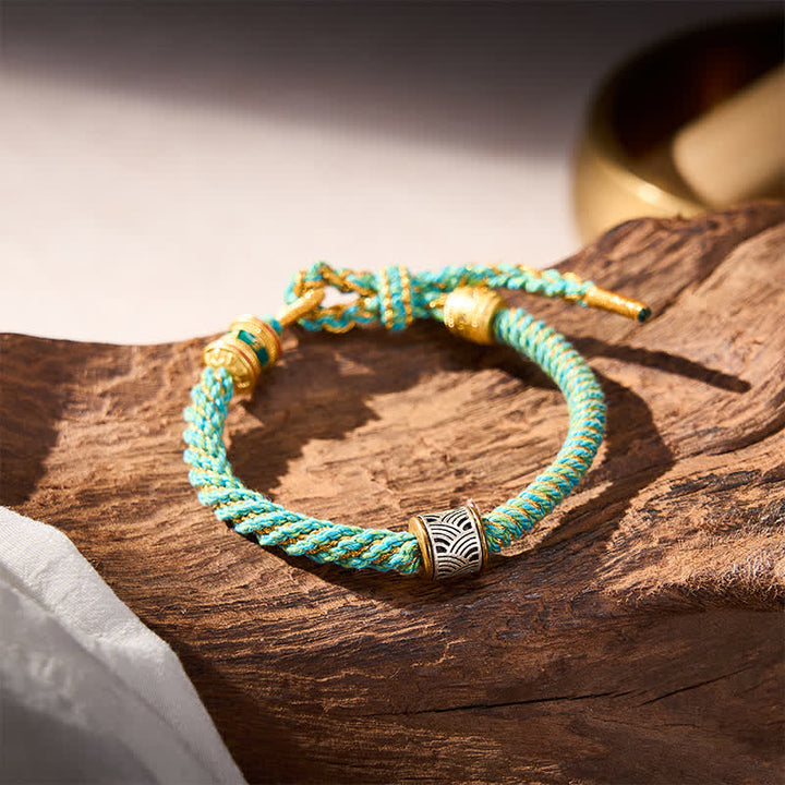 Buddha Stones Hand-Woven Om Mani Padme Hum Five Elements Wuxing Wisdom Tibetan Braided Bracelet - image 21