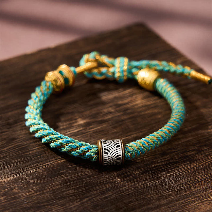 Buddha Stones Hand-Woven Om Mani Padme Hum Five Elements Wuxing Wisdom Tibetan Braided Bracelet - image 26