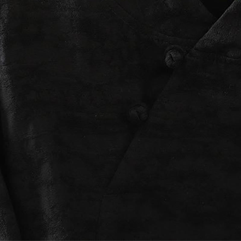 Buddha Stones Spring Fall Tang Style Minimalist Mandarin Collar Solid Women's Long Sleeve Shirts - image 12
