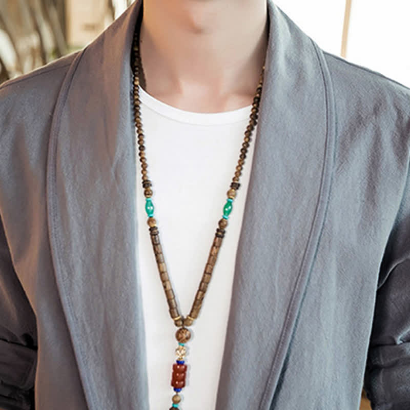 Buddha Stones Spring Fall Casual Minimalist Solid Men's Kimono - image 10