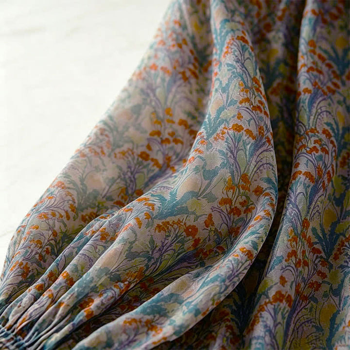 Buddha Stones Fall Vintage Floral Women's Long Sleeve Shirts - image 3