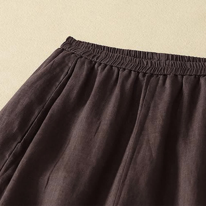 Buddha Stones Spring Summer Basic Simple Solid Ankle Pants Women's Straight Leg Pants With Pockets - image 7