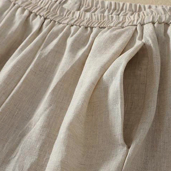 Buddha Stones Spring Summer Basic Simple Solid Ankle Pants Women's Straight Leg Pants With Pockets - image 3