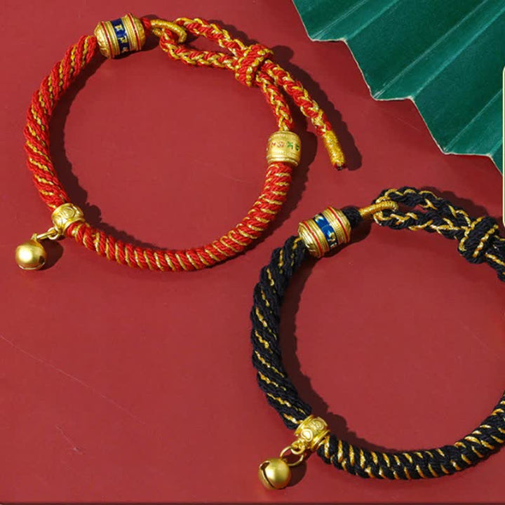 Buddha Stones Tibetan Om Mani Padme Hum Red String Protection Bracelet - image 15