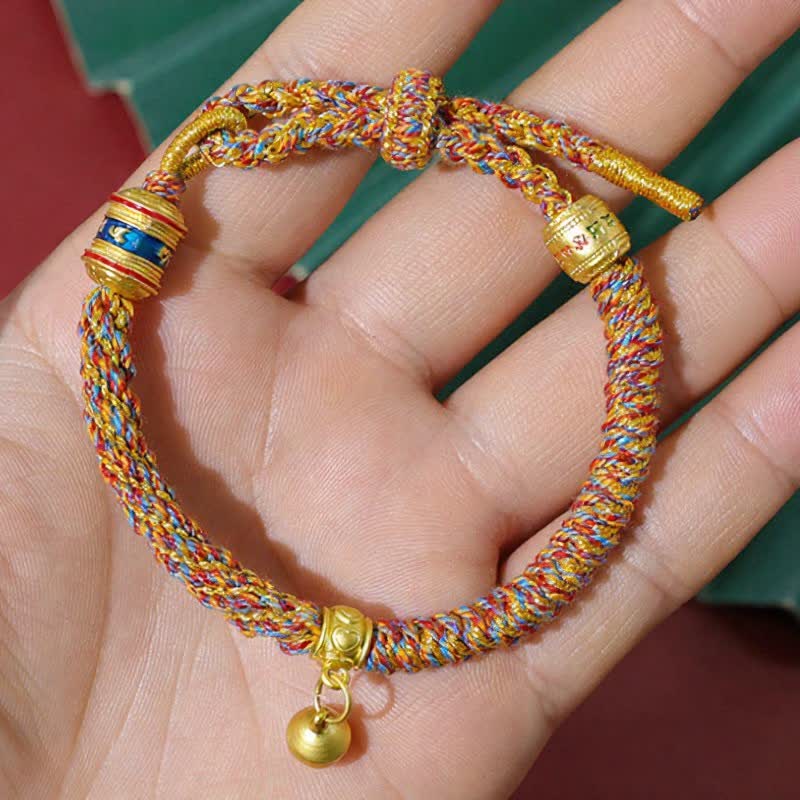 Buddha Stones Tibetan Om Mani Padme Hum Red String Protection Bracelet - image 2
