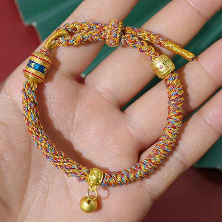 Buddha Stones Tibetan Om Mani Padme Hum Red String Protection Bracelet - image 2