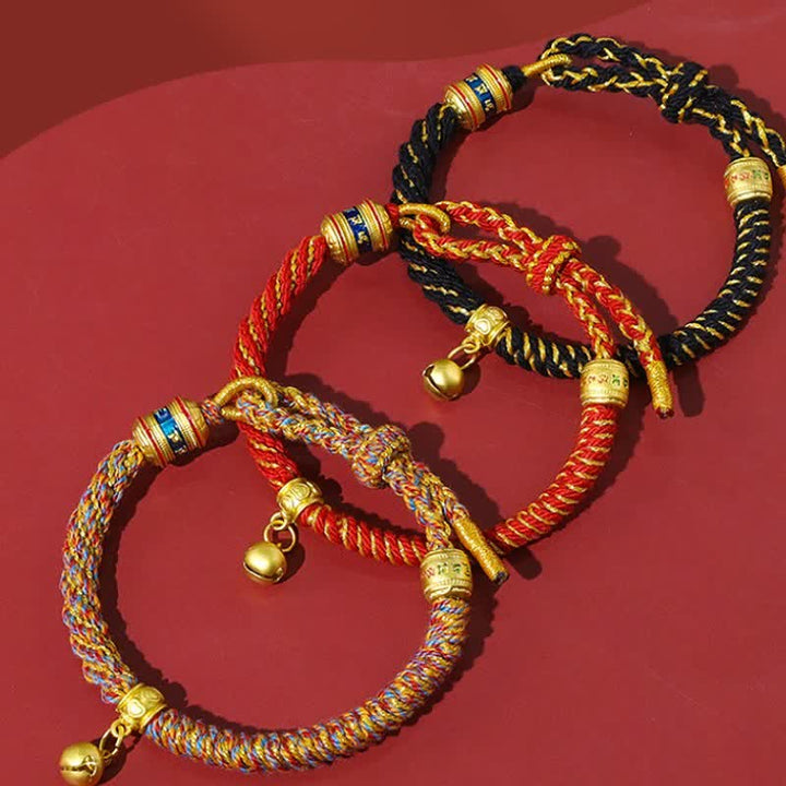 Buddha Stones Tibetan Om Mani Padme Hum Red String Protection Bracelet - image 16