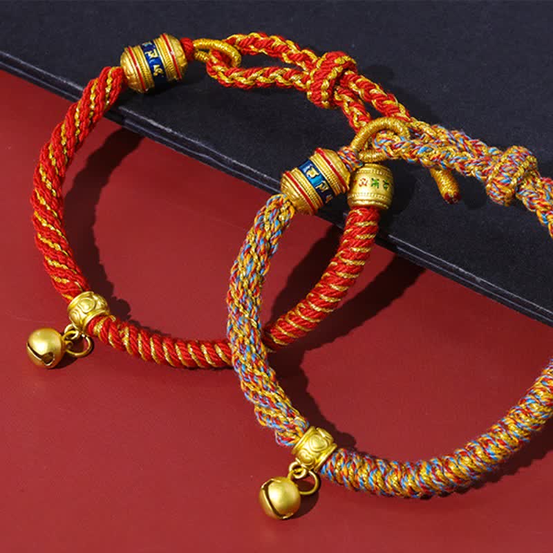 Buddha Stones Tibetan Om Mani Padme Hum Red String Protection Bracelet - image 13