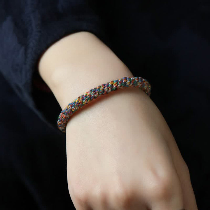 Buddha Stones Tibetan Braided Rope Zakiram Om Mani Padme Hum Peace Bracelet - image 6