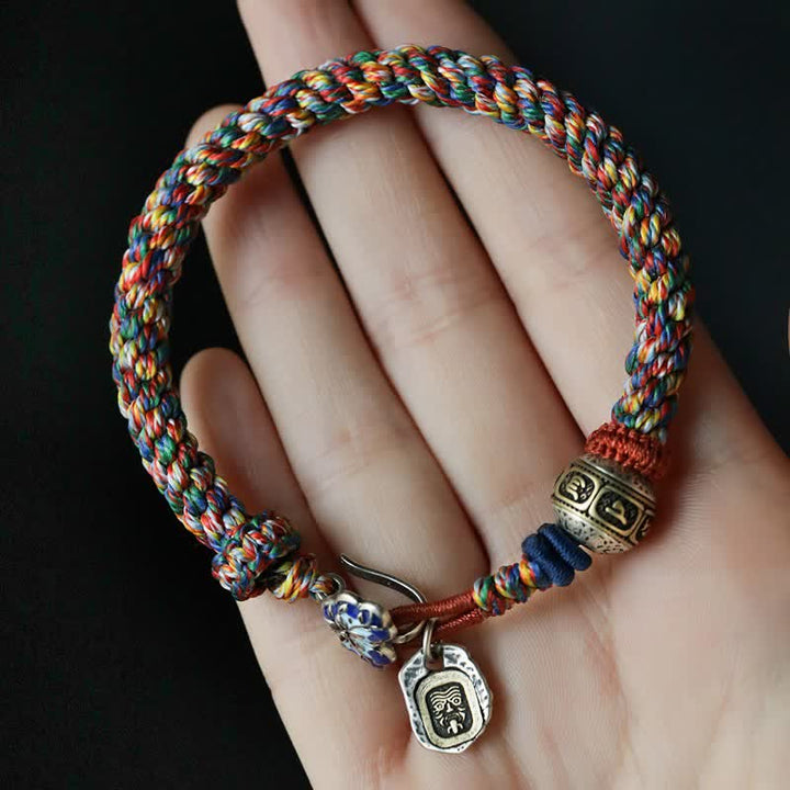 Buddha Stones Tibetan Braided Rope Zakiram Om Mani Padme Hum Peace Bracelet - image 4