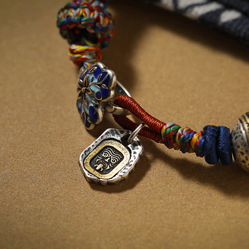 Buddha Stones Tibetan Braided Rope Zakiram Om Mani Padme Hum Peace Bracelet - image 8