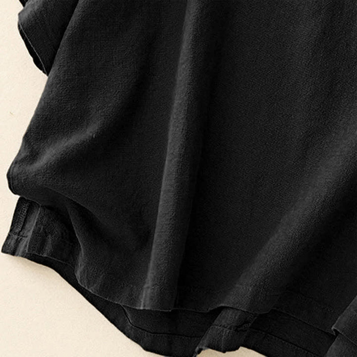 Buddha Stones Casual Plain  Women's Crew Neck Design Loose Half Sleeve T-shirt - image 17