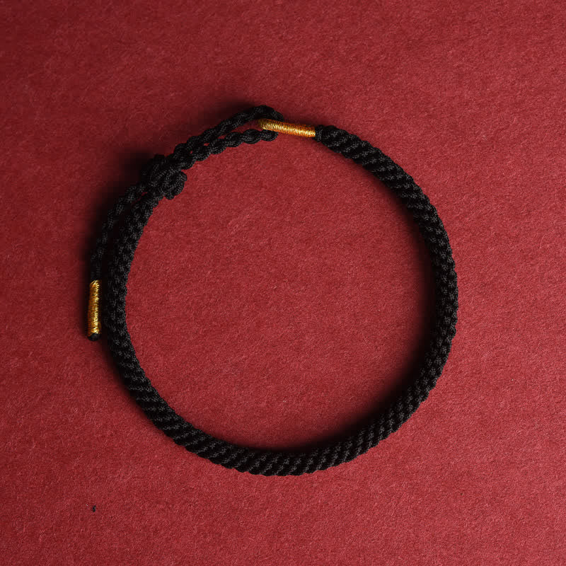 Buddha Stones Red String Hand-Woven Adjustable Protection Bracelet - Black - image 10