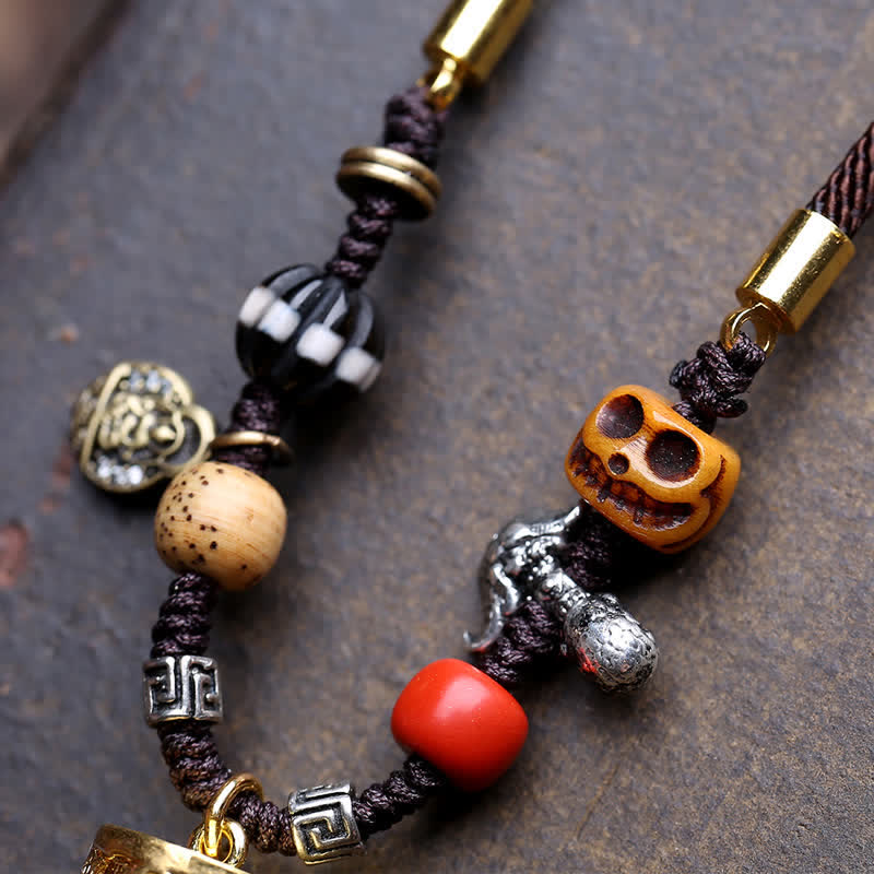 Buddha Stones Tibetan Ghau Prayer Box Agate Copper Scripture Tube Grounding Necklace - image 2