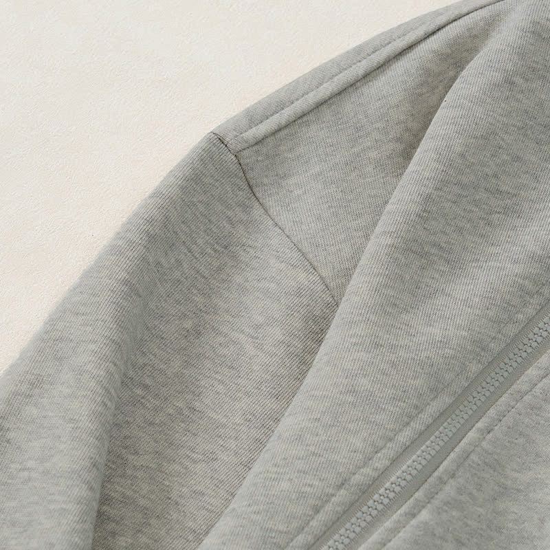 Buddha Stones Fall Winter Casual Minimalist Quarter Zipper Solid Men's Sweatshirts With Pocket - image 10