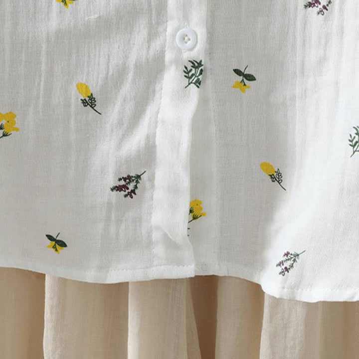 Buddha Stones Spring Fall Casual Button-Up Floral Women's Long Sleeve Shirts With Pocket - image 8