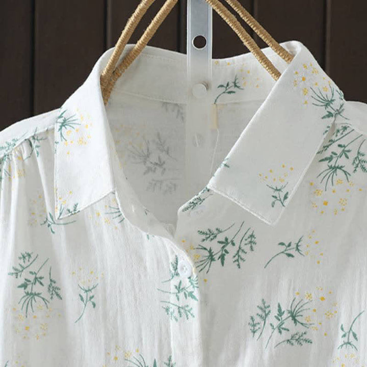 Buddha Stones Spring Fall Casual Button-Up Floral Women's Long Sleeve Shirts With Pocket - image 10