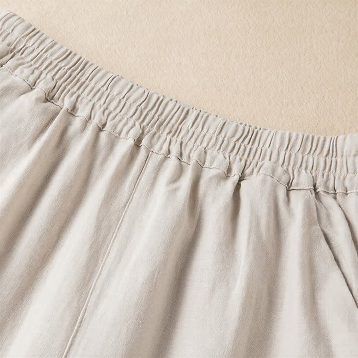 Buddha Stones Casual Solid Color Women's Wide Leg Pants With Pockets - image 20