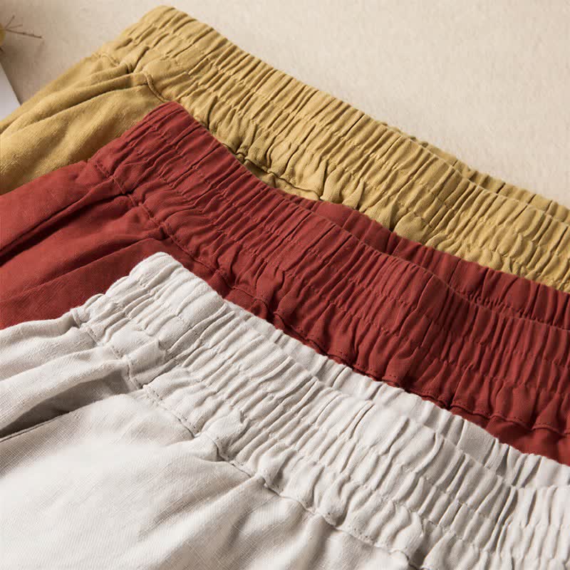 Buddha Stones Casual Solid Color Women's Wide Leg Pants With Pockets - image 32