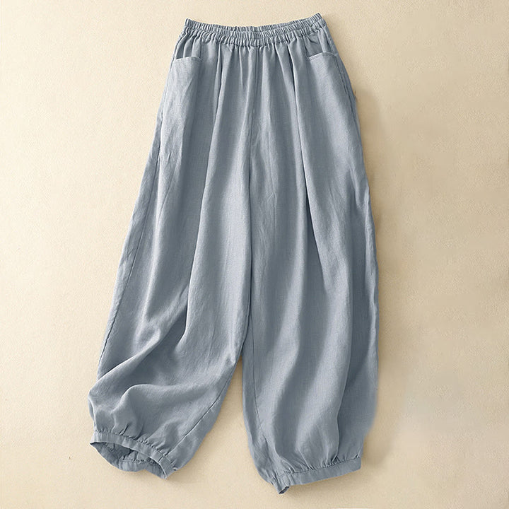 Buddha Stones Summer Commute Pure Color Women's Ankle-Length Pants With Pockets - DarkGray - US8-10，UK/AU12-14，EU40-42 (2XL) - image 11