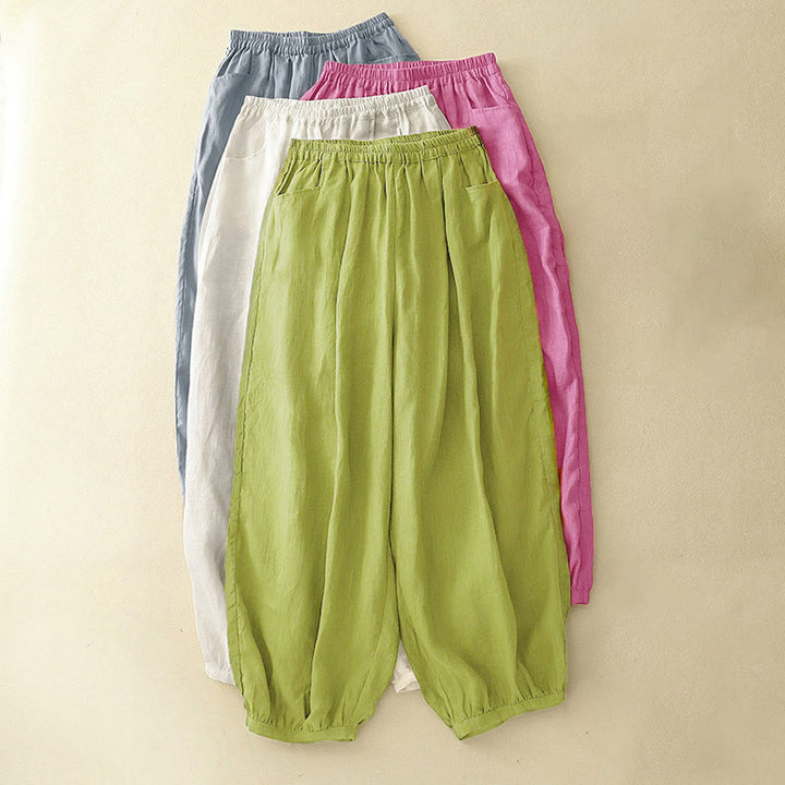 Buddha Stones Summer Commute Pure Color Women's Ankle-Length Pants With Pockets - image 17