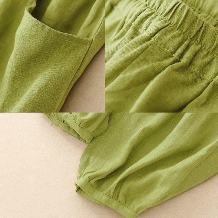 Buddha Stones Summer Commute Pure Color Women's Ankle-Length Pants With Pockets - image 16