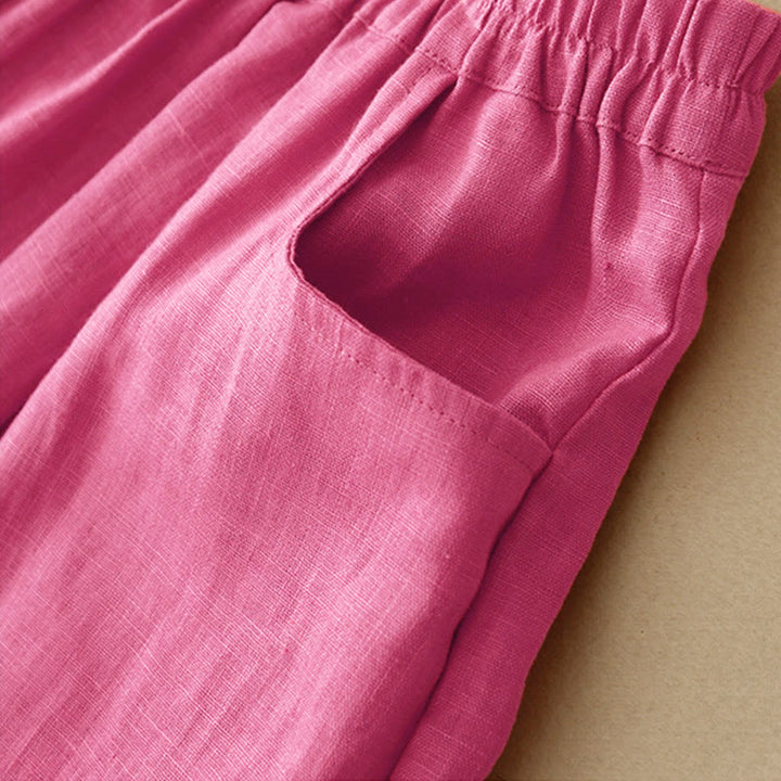 Buddha Stones Summer Commute Pure Color Women's Ankle-Length Pants With Pockets - image 3
