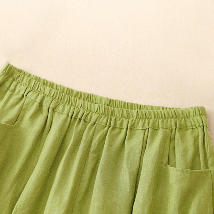 Buddha Stones Summer Commute Pure Color Women's Ankle-Length Pants With Pockets - image 15