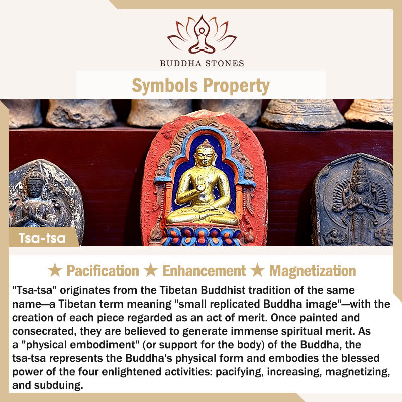 Buddha Stones Tibetan Painted Tsa-tsa Carved Tassel Grounding Pendant Necklace - image 5