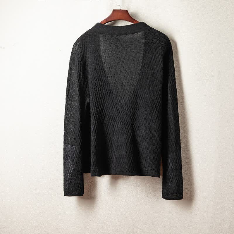 Buddha Stones Spring Casual Plain Solid Lace-up V-Neck Men's Kimono - image 1