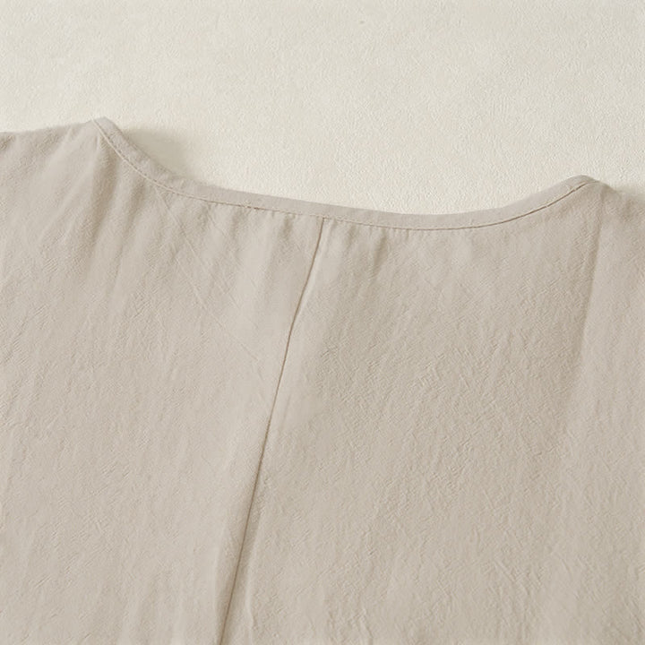 Buddha Stones Casual Plain  Women's Crew Neck Design Loose Half Sleeve T-shirt - image 31