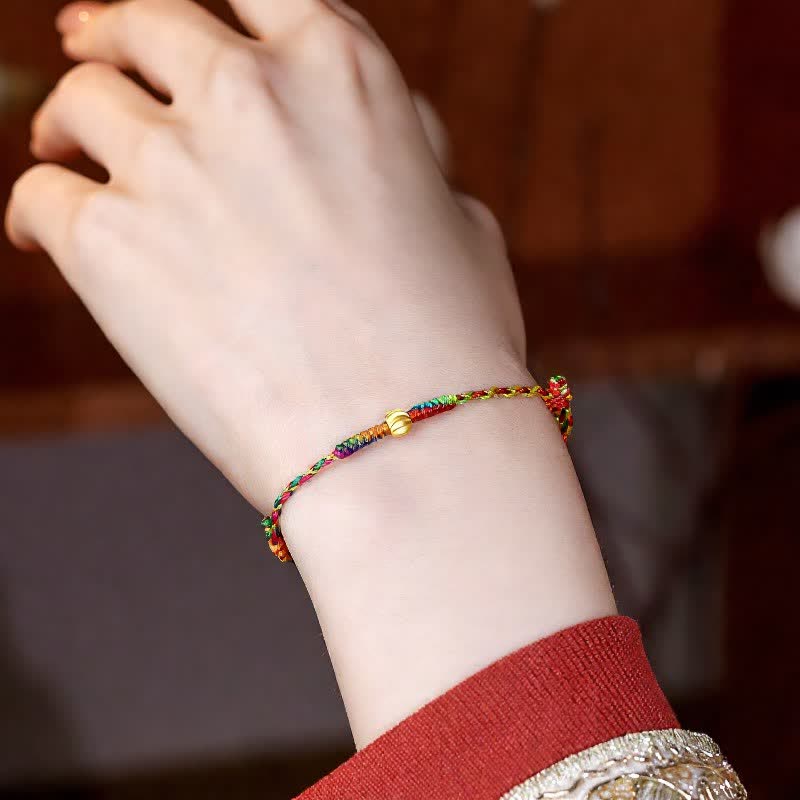 Buddha Stones Hand-Woven Colorful Red String Lucky Cord Bracelet - image 7