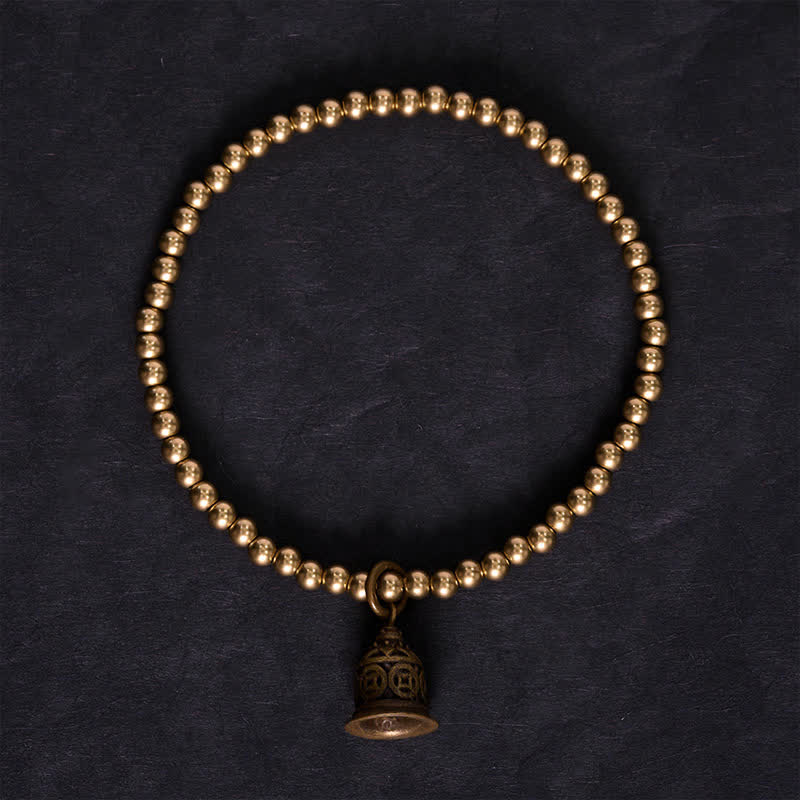 Buddha Stones Copper Beads Chinese Copper Coins Bell Wealth Bracelet - image 2